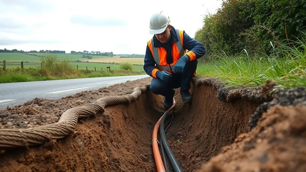Underground Cable Installation in West Kingsdown | Buried Power & Data Lines